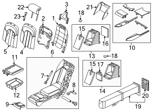 2015 Audi S8 Rear Seat Components