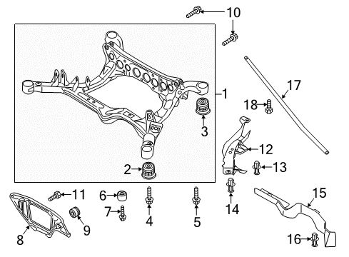 2018 Audi RS7 Suspension Mounting - Rear