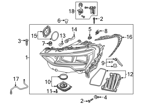 2022 Audi Q3 Headlamp Components