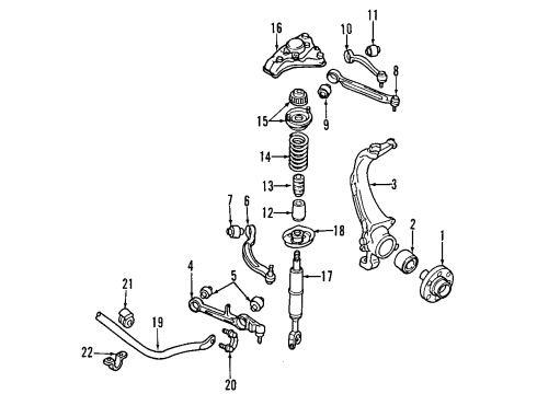 2008 Audi A4 Front Upper Control Arm Diagram for 8E0-407-505-P