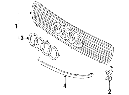 1998 Audi Cabriolet Grille & Components