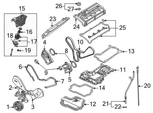 1999 Audi A8 Quattro Engine Parts, Mounts, Cylinder Head & Valves, Camshaft & Timing, Oil Pan, Oil Pump, Crankshaft & Bearings