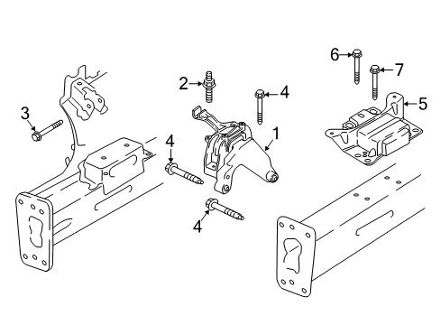 2019 Audi TTS Quattro Engine & Trans Mounting