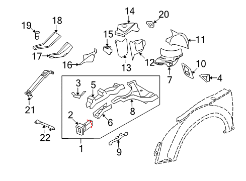 2010 Audi TT Quattro Structural Components & Rails