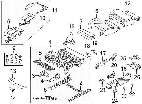 2017 Audi A4 allroad Passenger Seat Components