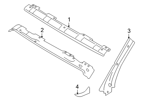 2010 Audi S5 Windshield Header & Components