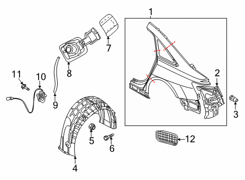 2022 Audi S6 Quarter Panel & Components