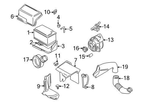 1994 Audi 90 Quattro Alternator, Battery