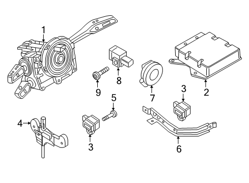 2020 Audi TT Quattro Air Bag Components Diagram 2