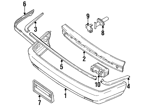 1988 Audi 5000 Front Bumper