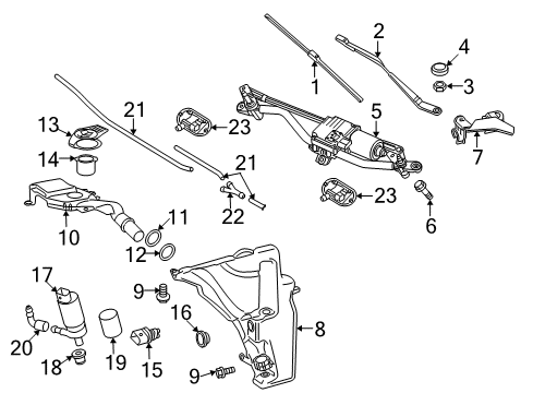 2013 Audi RS5 Wiper & Washer Components