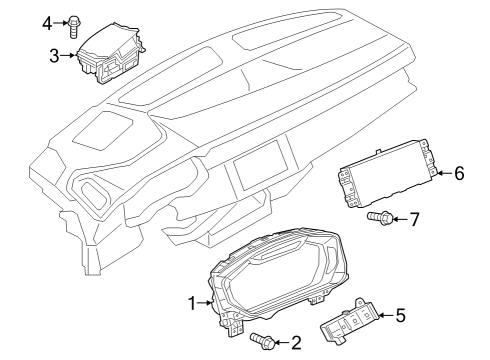 2024 Audi Q8 e-tron Cluster & Switches, Instrument Panel Diagram 6