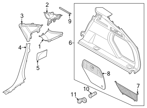 2022 Audi e-tron Sportback Interior Trim - Quarter Panels