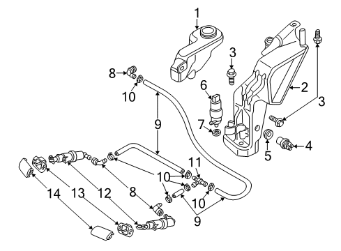 2004 Audi S4 Washer Components