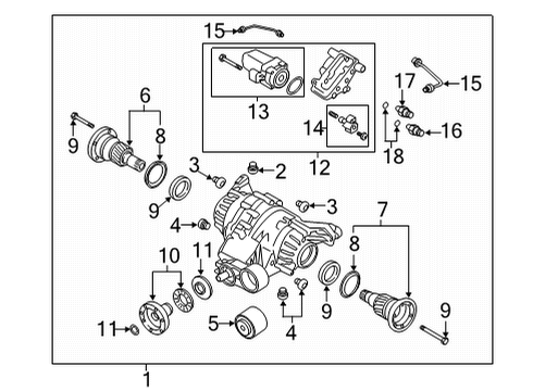 2022 Audi S6 Axle & Differential - Rear