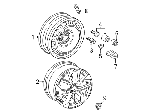 2024 Audi S3 Wheels, Covers & Trim