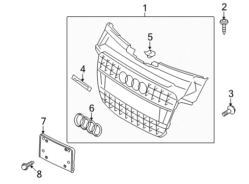 2017 Audi A5 Quattro Grille & Components