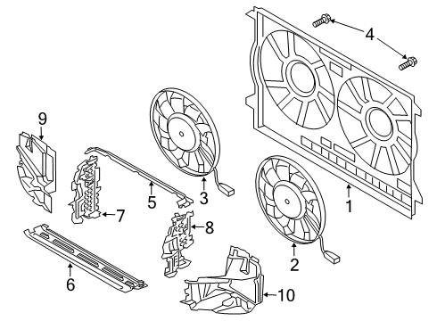 2020 Audi A8 Quattro Cooling System, Radiator, Water Pump, Cooling Fan