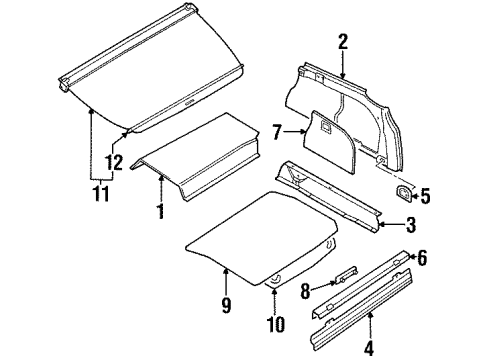 1998 Audi A6 Quattro Interior Trim - Rear Body