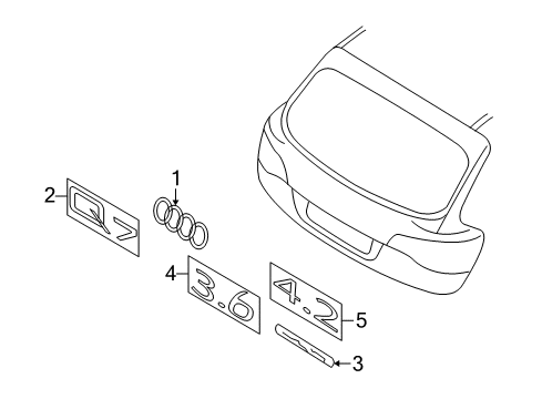 2009 Audi Q7 Exterior Trim - Lift Gate