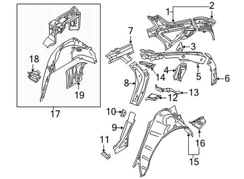 2022 Audi e-tron Sportback Inner Structure - Quarter Panel