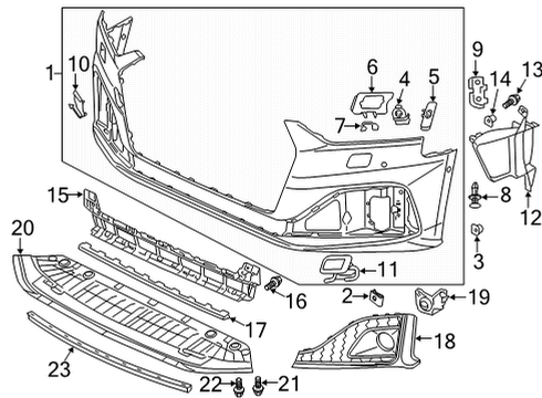 2022 Audi A5 Quattro Bumper & Components - Front Diagram 1