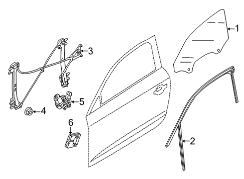 2024 Audi A3 Glass - Front Door