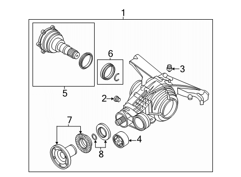 2020 Audi S5 Sportback Axle & Differential - Rear