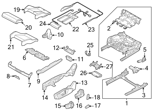 2024 Audi Q4 e-tron Front Seat Components