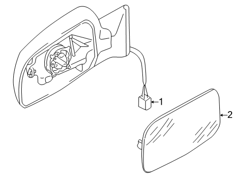 2001 Audi S4 Outside Mirrors