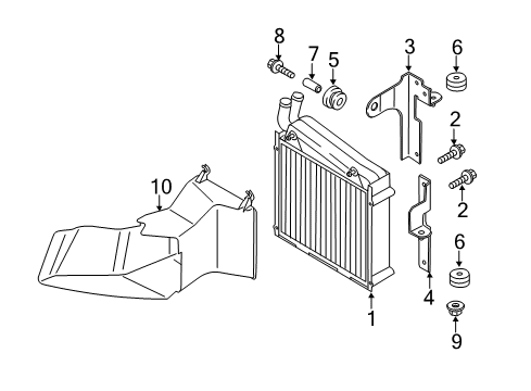 2014 Audi TTS Quattro Radiator & Components Diagram 1