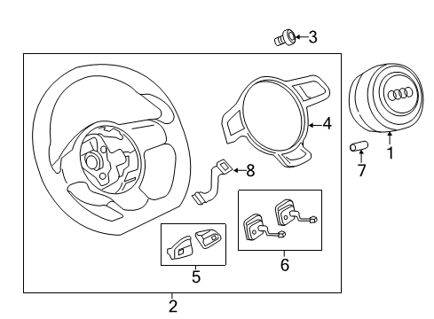 2015 Audi S3 Steering Column & Wheel, Steering Gear & Linkage Diagram 5