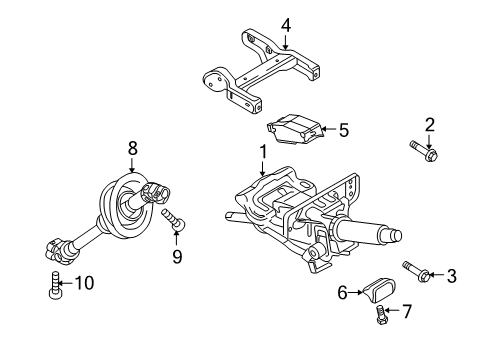 2014 Audi A4 Steering Column & Wheel, Steering Gear & Linkage