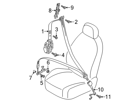 2022 Audi Q3 Front Seat Belts