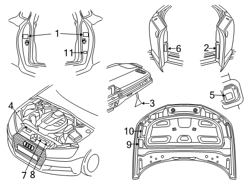 2022 Audi S5 Information Labels