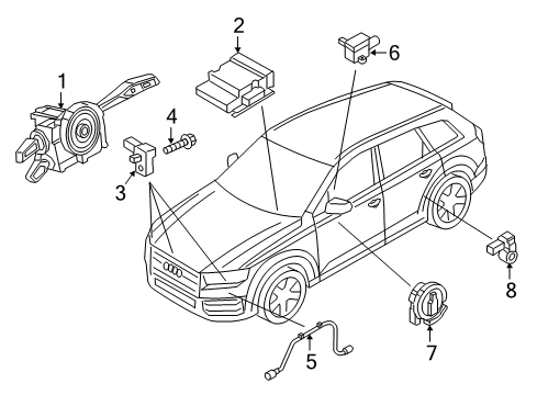 2023 Audi Q7 Air Bag Components