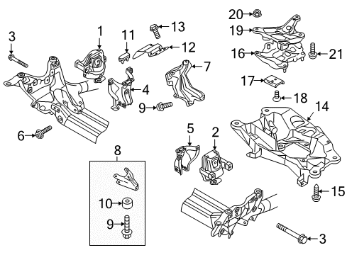 2018 Audi A6 Quattro Engine & Trans Mounting