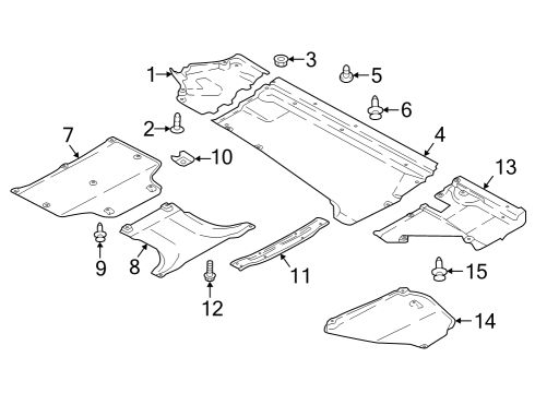 2020 Audi SQ5 Under Cover & Splash Shields Diagram 1