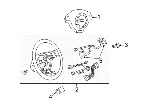 2006 Audi A4 Steering Wheel Diagram for 8E0-419-091-AS-1ZH