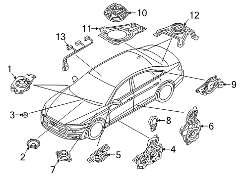 2021 Audi S8 Sound System Diagram 2