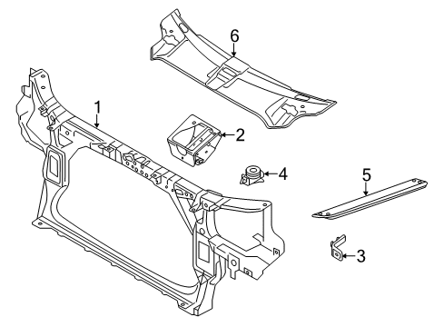 2015 Audi S8 Radiator Support