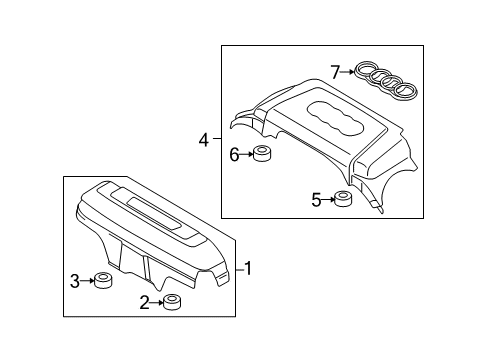 2006 Audi A6 Quattro Engine Appearance Cover