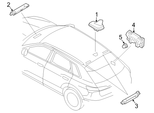 2024 Audi Q8 e-tron Antenna & Radio Diagram 1