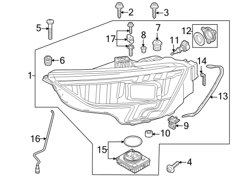 2023 Audi RS3 Headlamp Components