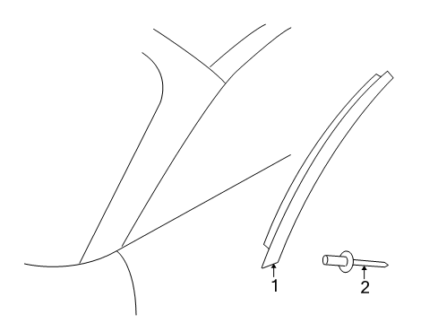 2010 Audi TT Quattro Exterior Trim - Roof