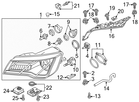 2015 Audi S7 Bulbs Diagram 3