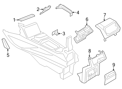 2024 Audi Q8 e-tron Front Console Diagram 4