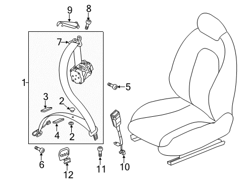 2015 Audi R8 Seat Belt