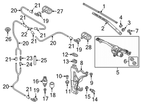 2022 Audi RS5 Wiper & Washer Components