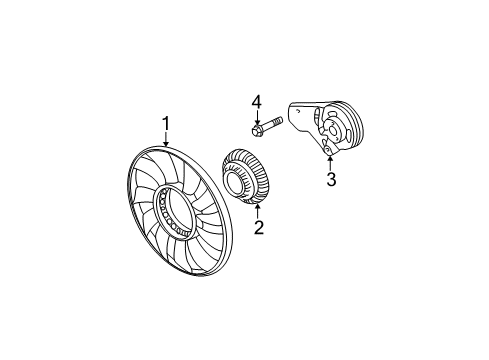 2000 Audi A6 Quattro Cooling System, Radiator, Water Pump, Cooling Fan Diagram 1